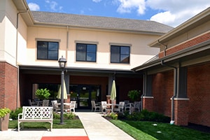 The courtyard at Twinsburg